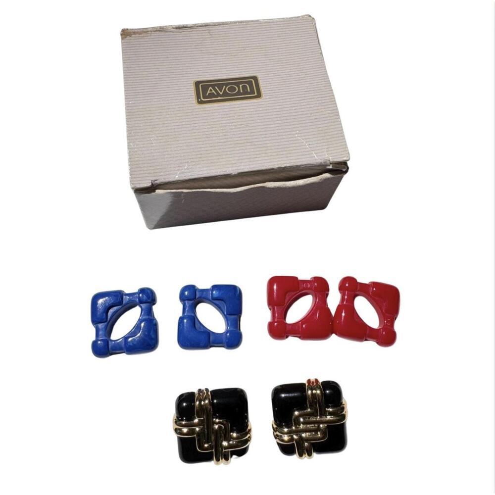 Vintage Avon Interchangeable Earrings in Box